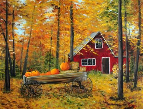 Word Weaver Art Cottage In Fall Forest