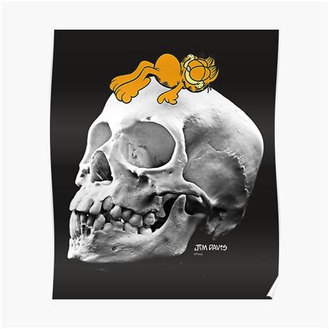 Garfield Skull Poster For Sale By Samyailtss Redbubble