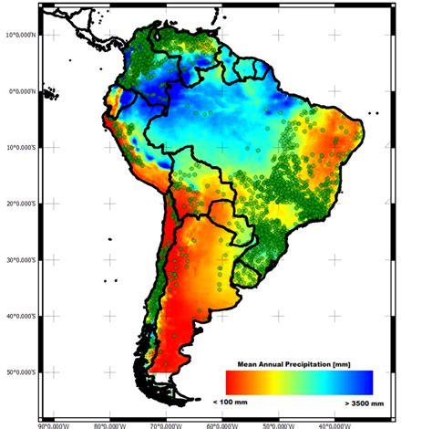 Mean Annual Precipitation Across South America Using The Chirp