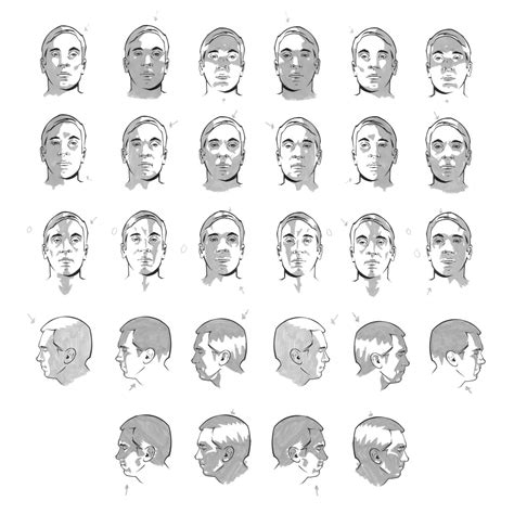 Head Lighting Reference Face Male Shading Basic Planes