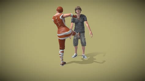 Animated Woman Groin Kicks Man 3d Model By Lasquetispice 1527edc
