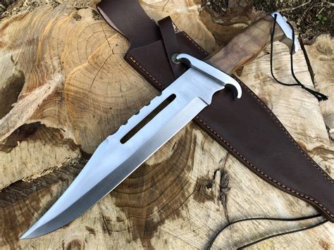 16 Inches Tactical Bowie Knife With Leather Sheath