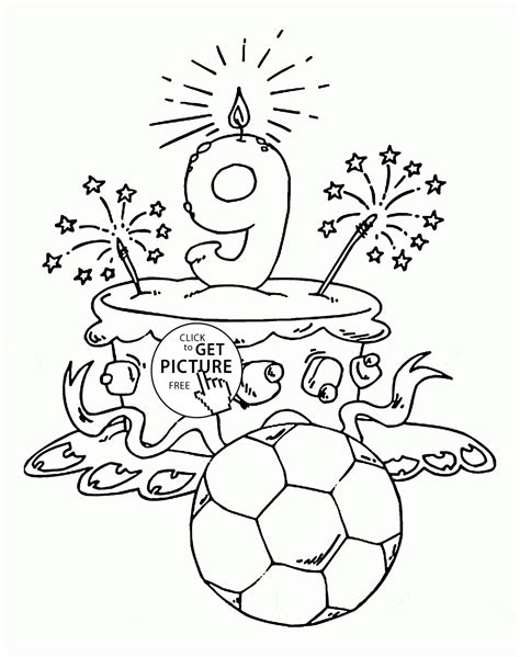 We create stunning wedding cakes, birthday cakes and custom cakes along with delicious pastries. Happy 9th Birthday Cake coloring page for kids, holiday ...