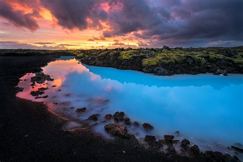 Blue Lagoon Sunset At The Blue Lagoon Iceland The Blue Lag Flickr