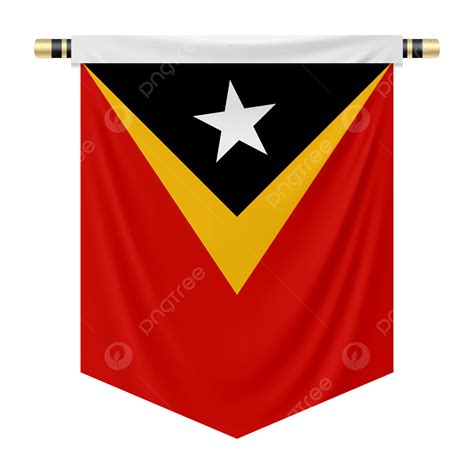 Pennant With The National Flag Of East Timor National Flag East Timor