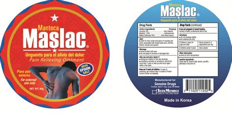 Local aches and pains, soreness and stiffness of muscles. Manteca Maslac (Genuine Drugs) MENTHOL 1.25g in 100g ...