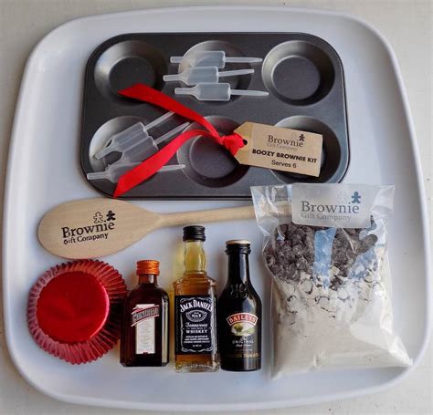 Boozy Brownie Make Your Own Kit Serves Six By Shortbread T Company