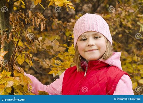 Lovely Girl In Autumn Park Stock Photo Image Of October 21892996