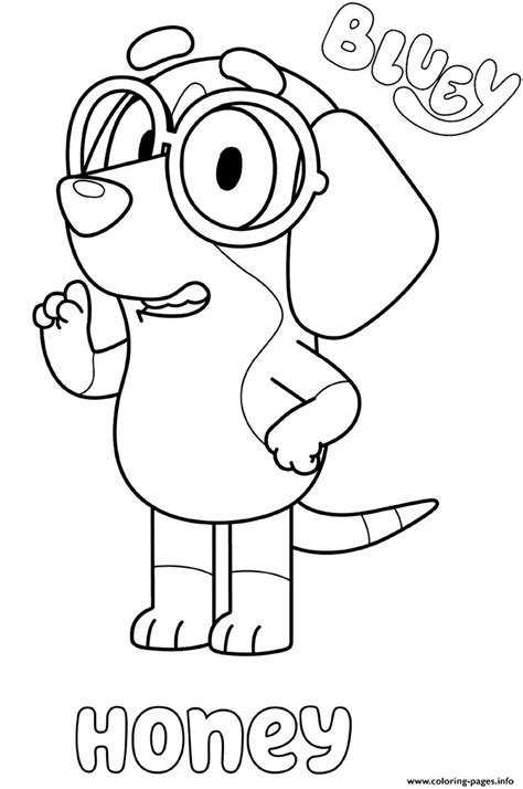 Bluey Coloring Pages Muffin Delana Holton