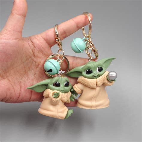ღღstar Wars Yoda Baby Keychain Mandalorian Baby Yoda Keychain Cartoon