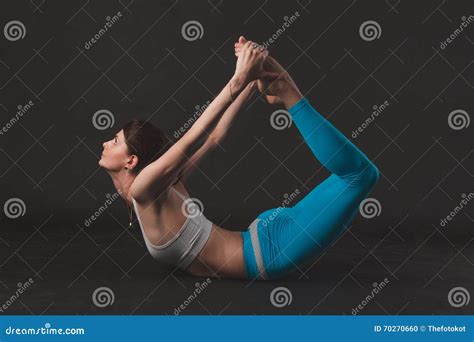 Beautiful Sporty Yogi Girl Practices Yoga Asana Stock Photo Image Of Flexibility Meditation