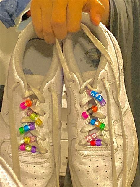 Beaded My Air Force One Laces Pretty Shoes Sneakers Custom Shoes Diy