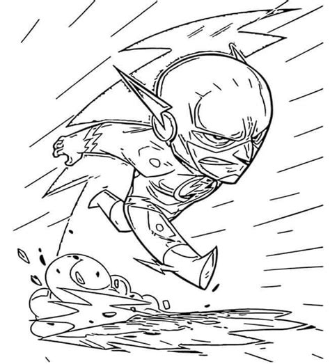 Chibi Flash Corriendo Para Colorear Imprimir E Dibujar Coloringonlycom