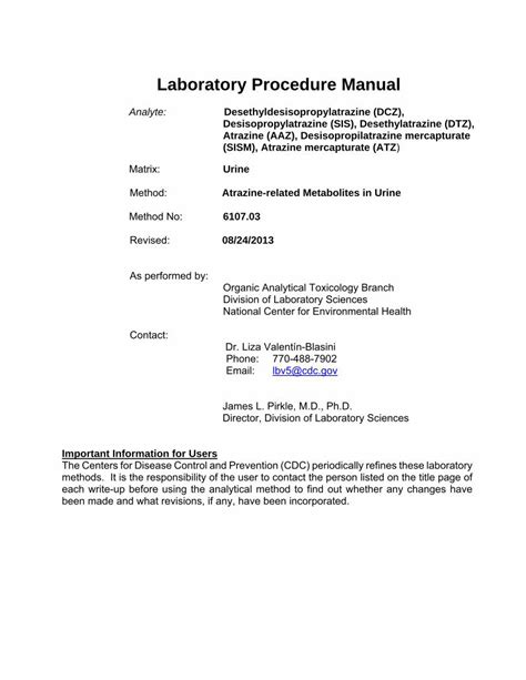 Pdf Laboratory Procedure Manualsome Reagents Used In This Procedure