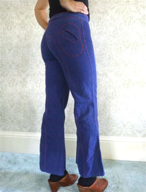 Vintage Bell Bottoms 60s 70s Clothing 28 Waist High Waisted Etsy