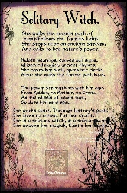 The Solitary Witch Witch Wiccan Witch Eclectic Witch