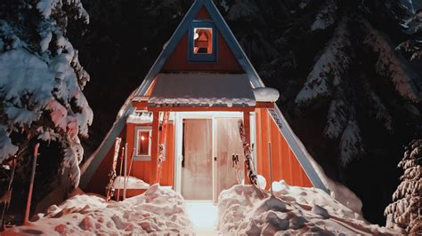 Download Wallpaper 1920x1080 House Snow Winter Night