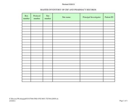 Inventory Spreadsheet Template Free — Db