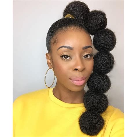 These black hairstyles natural hair can be apply for 2020 fall hairstyles for black women. Afro Puff Bubble Ponytails Are Trending on Instagram | Allure