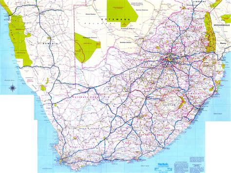 South Africa Map Tourism