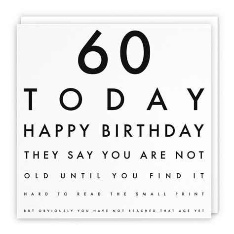 60th Birthday Cards Age 60 Hunts England