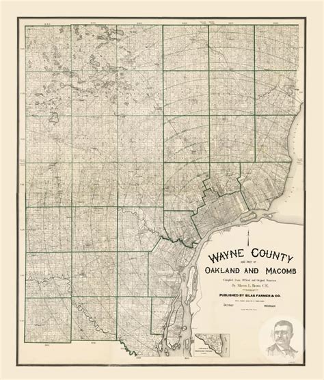 🗺️ Wayne County Michigan 1894 Land Ownership Map Old Map Of The Day
