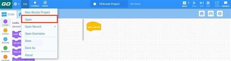 Opening And Saving Vexcode Go Projects On An Android