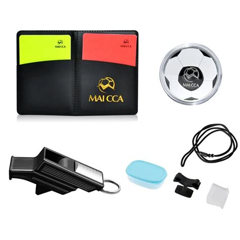 Soccer Referee Whistles With Coin Red Yellow Card Tool Football Referee