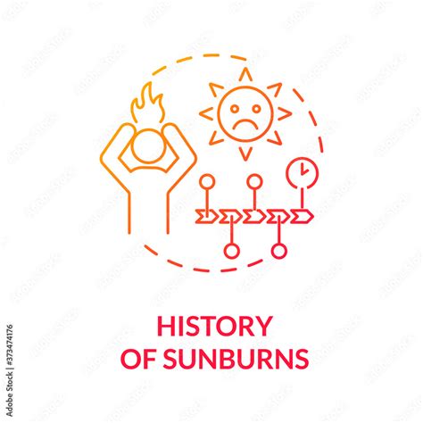History Of Sunburns Concept Icon Skin Cancer Risk Factors Ultraviolet