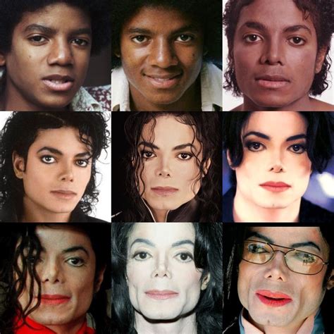 Michael Jackson Face Evolution | Michael jackson, Jackson, Micheal jackson