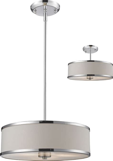 Pendant hanging lights are also incredibly versatile, come in a wide range of sizes, styles, shapes, colors, and have flushmount lights are the most common ceiling lighting fixtures in most homes. Z-Lite 164-16 Cameo Chrome 15.63" Wide Drum Hanging Light ...