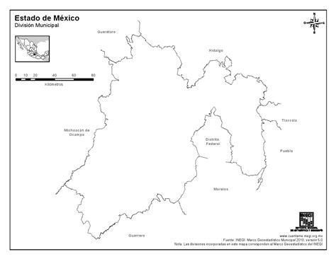 Mapa Para Imprimir Del Estado De México Mapa Mudo Del Estado De México