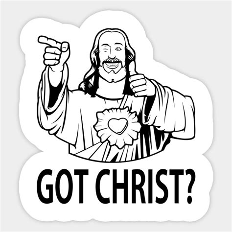 buddy christ buddy christ sticker teepublic