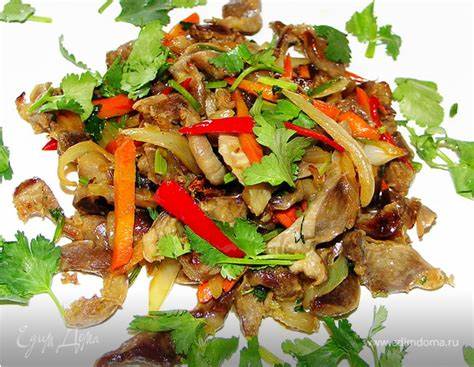 Куриные желудочки по-корейски, пошаговый рецепт на 12 ккал, фото Картинка - Куриные желудочки по-корейски, пошаговый рецепт на 12 ккал, фото
