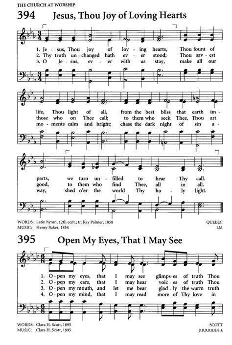 Celebrating Grace Hymnal 395 Open My Eyes That I May See