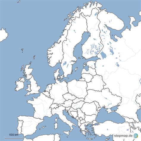 Stepmap Europe Plain2 Landkarte Für Europa