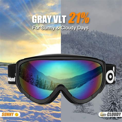Odoland Snow Ski Goggles S2 Double Lens Anti Fog Windproof Uv400 Eyewear For Adu Ebay