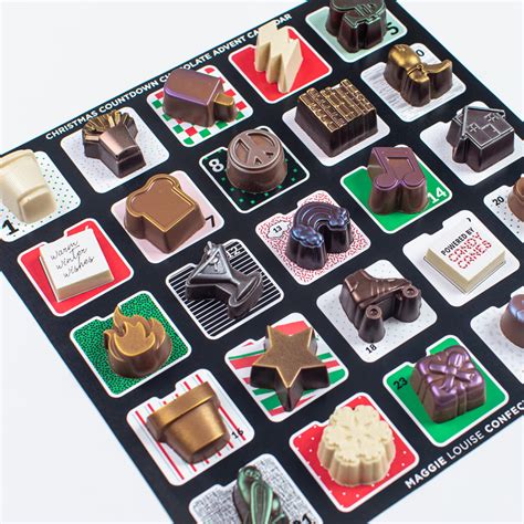 Gourmet Chocolate Advent Calendar 25 Hand Painted Treats