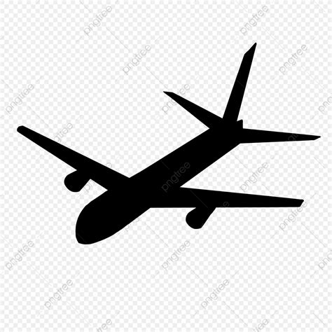 Gambar Siluet Kapal Terbang Kapal Terbang Siluet Gambar Penuh Png