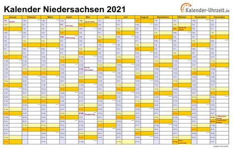 Malz Mannschaft Teller Kalender 2021 Niedersachsen Schulferien Kopf