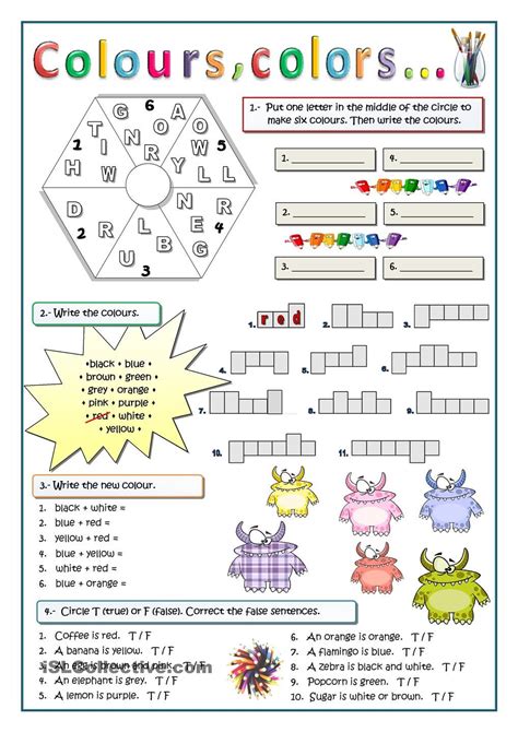 Learn Colours Worksheet