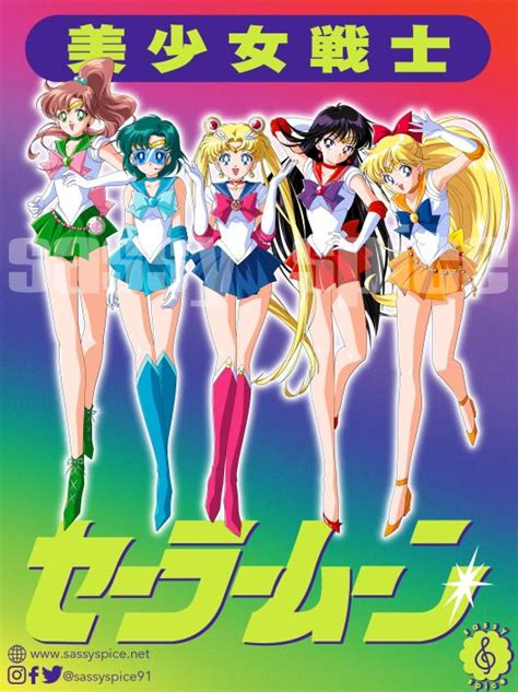 An Anime Poster With Four Girls In Different Outfits