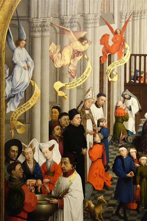 Rogier Van Der Weyden Seven Sacraments Altarpiece Detail 1445
