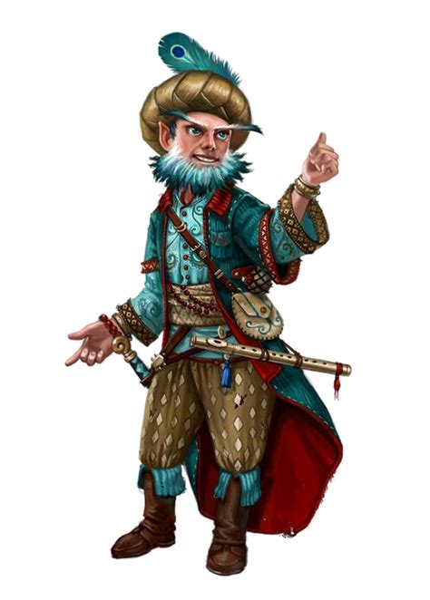 Male Gnome Bard Pathfinder Pfrpg Dnd Dandd 35 5th Ed D20 Fantasy