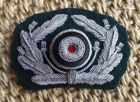 Ww2 German Wehrmacht Heer Officer Visor Cap Hat Emblem Repro Ebay