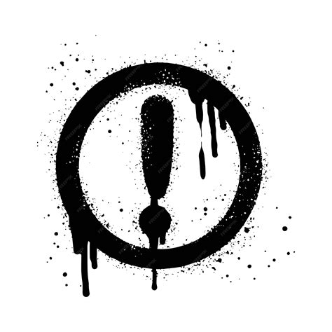 Premium Vector Spray Painted Graffiti Exclamation Mark In Black Over