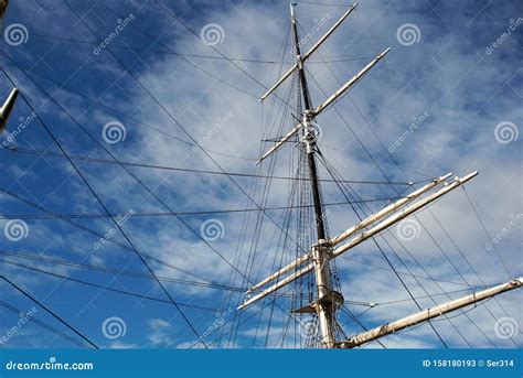 Mast Of A Sailing Ship Stock Image Image Of Blue Navigation 158180193