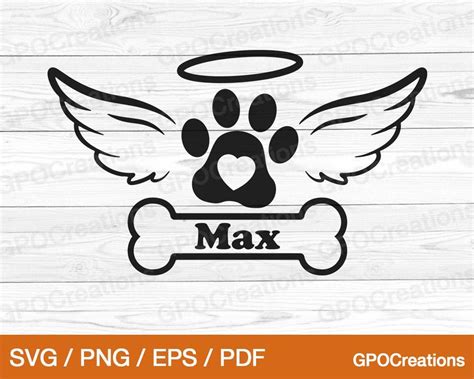 Pet Dog Memorial Svg Dog Loss Svg Paw Print Svg Pet Etsy Dog