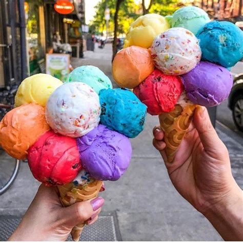 Stuffed Ice Cream New York City Rainbow Desserts Ice Cream Nyc Ice
