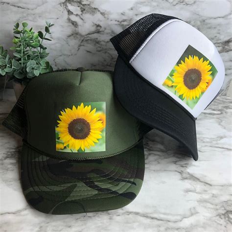 Sunflower Sunflower Hat Sunflower Fashion Sunflower Trucker Etsy